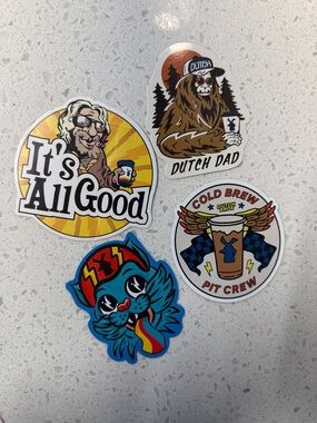 Dutch Bros Multicolor Coffee & Character Sticker Set